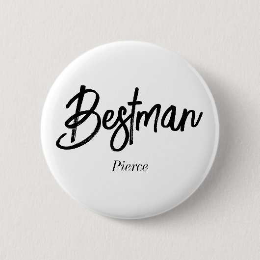 Trouwgetuige Zwart Witte Trouw Knop Ronde Button 5,7 Cm (Voorkant)