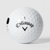 Trouwgetuige Zwarte Vlinderdas Golfballen (Logo)