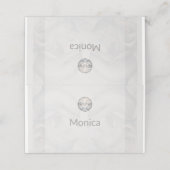 Trouwgevouwen plaatskaart plaatskaartje (Buitenkant ongevouwen)