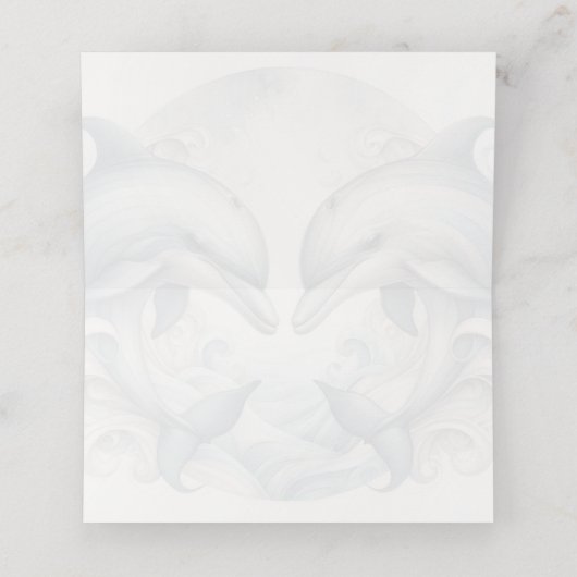 Trouwgevouwen plaatskaart plaatskaartje (Binnenkant ongevouwen)