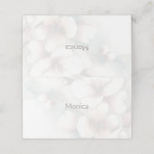 Trouwgevouwen plaatskaart plaatskaartje (Buitenkant ongevouwen)