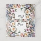 Trouwgevouwen plaatskaart plaatskaartje (Buitenkant ongevouwen)