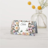 Trouwgevouwen plaatskaart plaatskaartje (Achterkant)