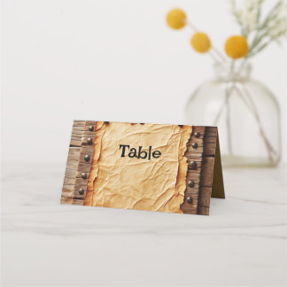 Trouwgevouwen plaatskaart plaatskaartje