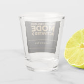 Trouwglas met 'Bachelor Mode Activated' Shot Glas (Achterkant)