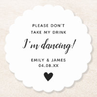 Trouwglas Topper Script Love Heart Scallop