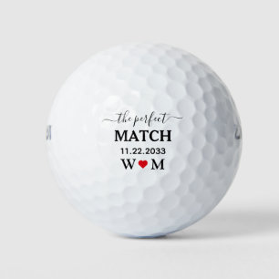 Trouwgolfballen Perfect Match Monogram Golfballen