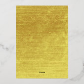 Trouwgoud folie Eenvoudige Elegante Ringen Folie Uitnodiging (Achterkant)