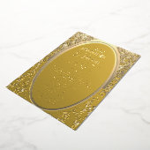 Trouwgoud Folie Moderne Trouwprogramma Uitnodiging (Gedraaid)