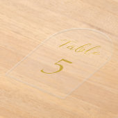 Trouwgoud glitter elegant acryl tafel nummer acryl uitnodigingen (Laagn)