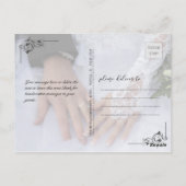 Trouwgoud HARTFELT BEDANKT, voor / achter foto's Briefkaart (Achterkant)