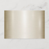 Trouwgoud Rechthoek Dimond Flowers Shiny Informatiekaartje (Achterkant)