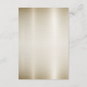 Trouwgoud Rechthoek Dimond Flowers Shiny Informatiekaartje (Achterkant)