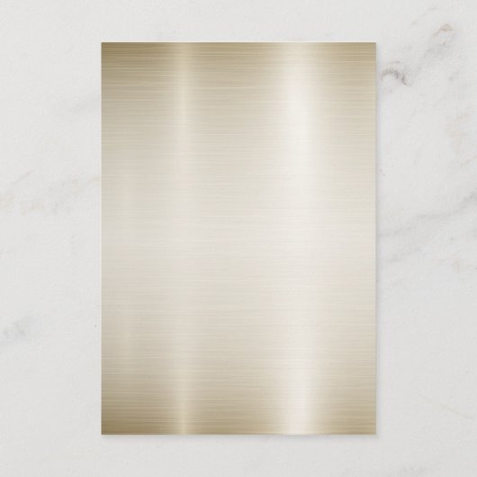 Trouwgoud Rechthoek Dimond Flowers Shiny Informatiekaartje (Achterkant)