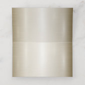 Trouwgoud  Rechthoek Dimond Flowers Shiny Plaatskaartje (Binnenkant ongevouwen)