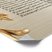 Trouwgoud  Rechthoek Dimond Flowers Shiny Poster (Hoek)