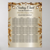 Trouwgoud  Rechthoek Dimond Flowers Shiny Poster (Voorkant)