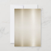 Trouwgoud  Rechthoek Dimond Flowers Shiny RSVP Kaartje (Achterkant)