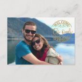 Trouwgoud Welkom Custom Photo Modern Relaxed Informatiekaartje (Voorkant)