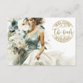 Trouwgoud Welkom Dusty Blue Eucalyptus Green Informatiekaartje (Voorkant)