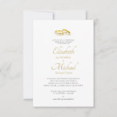 Trouwgouden ringen Elegant repetitie diner Kaart (Voorkant)