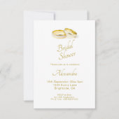 Trouwgouden ringen Elegant Vrijgezellenfeest Kaart (Voorkant)