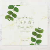 Trouwgroen Chic Bier Etiket (Enkel label)