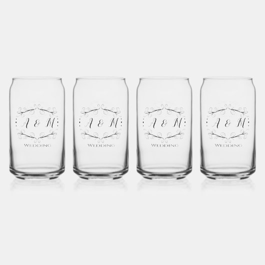 Trouwgroen Chic Blikvorm Glas (Voorkant)