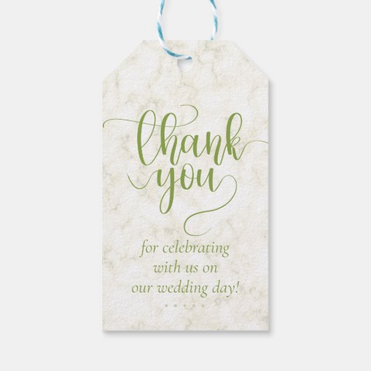 Trouwgroen Chic Cadeaulabel (Achterkant)