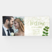 Trouwgroen Chic Foto Spandoek (Horizontaal)