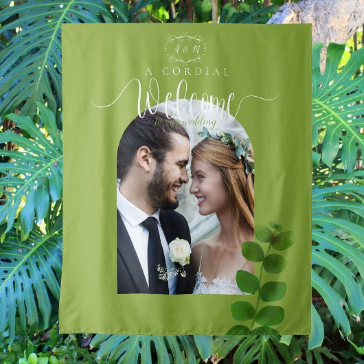 Trouwgroen Chic Foto Wandkleed
