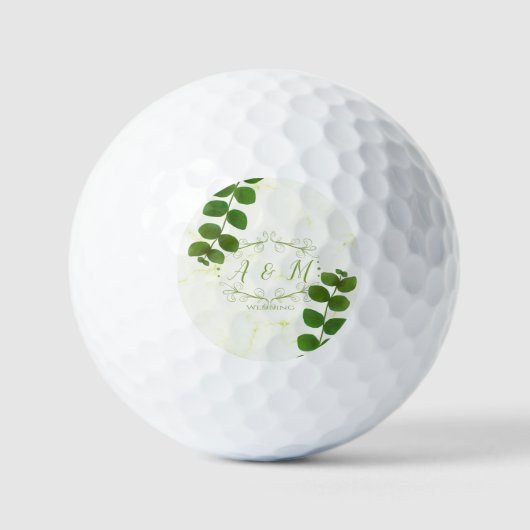 Trouwgroen Chic Golfballen (Voorkant)