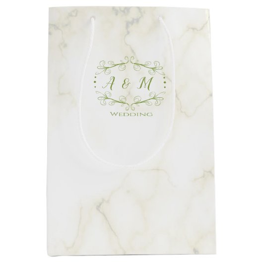 Trouwgroen Chic Medium Cadeauzakje (Voorkant)