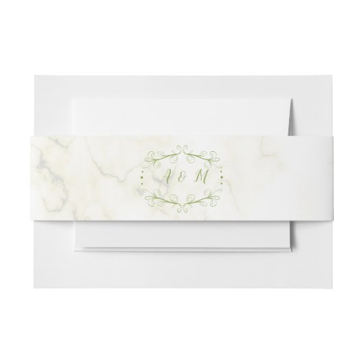 Trouwgroen Chic Uitnodigingen Wikkel (Voorkant Voorbeeld)