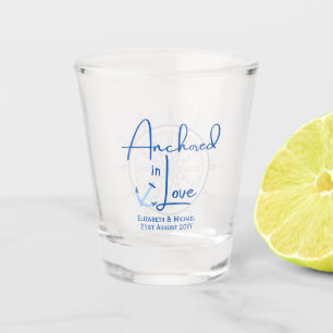 Trouwgunst Aangepast Geschenk Verankerd in Liefde Shot Glas