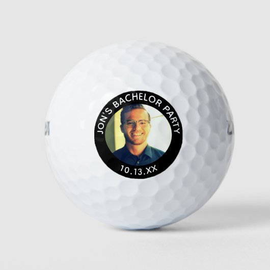 Trouwgunst Bruiloft Geschenk Bruidegom Foto Golfballen (Voorkant)