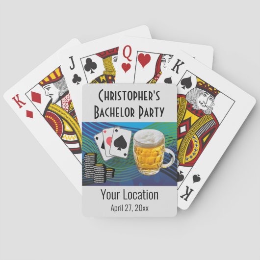 Trouwgunst Bruiloft Pokeren Bier Pokerkaarten (Achterkant)