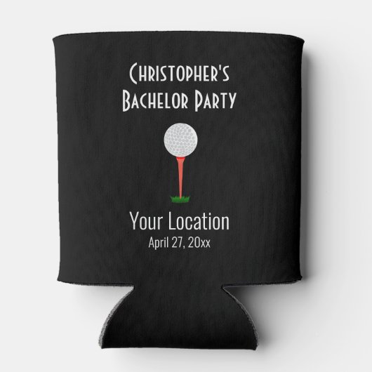 Trouwgunst Bruiloft Uitstapje Golfbal Blikjeskoeler (Achterkant)