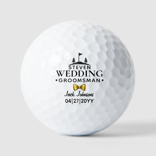 Trouwgunst Bruiloftsgeschenk Verlovingsfeest Getui Golfballen (Voorkant)