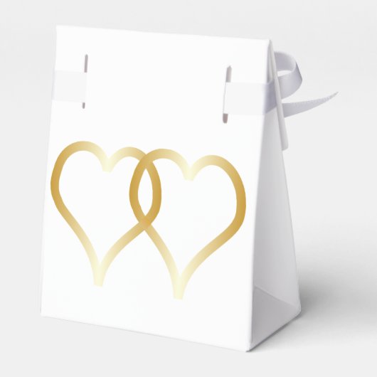 Trouwgunst Dozen Gouden Harten Bedankdoosjes (Achterkant)
