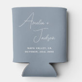 Trouwgunst Dusty Blue te hebben en te houden Blikjeskoeler (Achterkant)