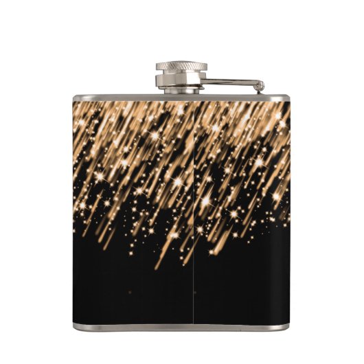 Trouwgunst Falling Stars Gold Heupfles (Achterkant)