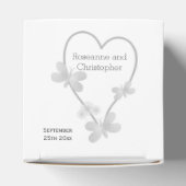 Trouwgunst Gift Box Zilveren Hart Vlinders Bedankdoosjes (Bovenkant)