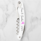 Trouwgunst Gift Bruid Bruidegom Hart Getrouwd Kurkentrekker (Voorkant)