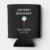 Trouwgunst Golfbal Jonggezellenfeest Blikjeskoeler (Achterkant)