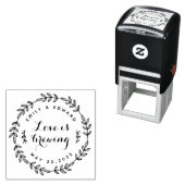 Trouwgunst Laurierkrans Liefde is Bruisend Favorie Zelfinktende Stempel (In situ)