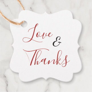 Trouwgunst 'Liefde & Dank' Bedankjes Labels