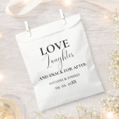 Trouwgunst Liefde Lachen En Een Snack Voor Na Bedankzakje (Geknipt)