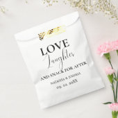 Trouwgunst Liefde Lachen En Een Snack Voor Na Bedankzakje (Gezegeld)