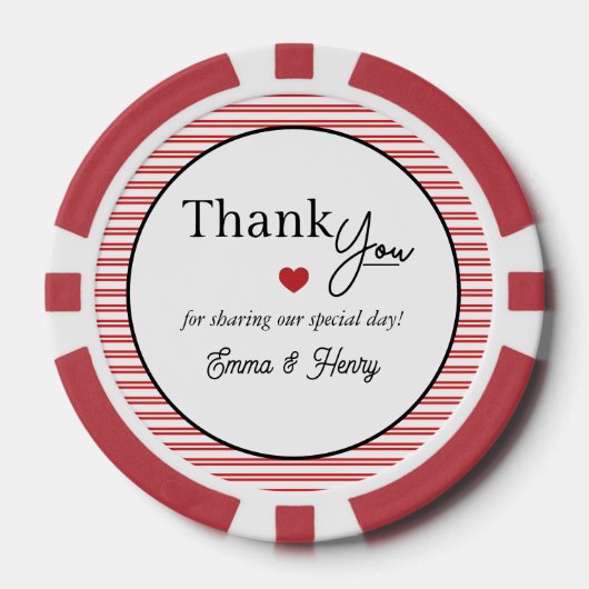 Trouwgunst Lucky in Love Poker Chips (Voorkant)